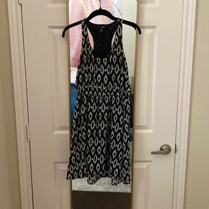 Cute black and white racer back dress.